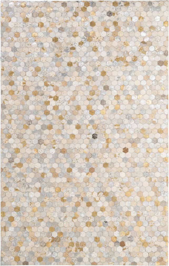 5' 1 x 7' 10 Cowhide - Patchwork Rug
