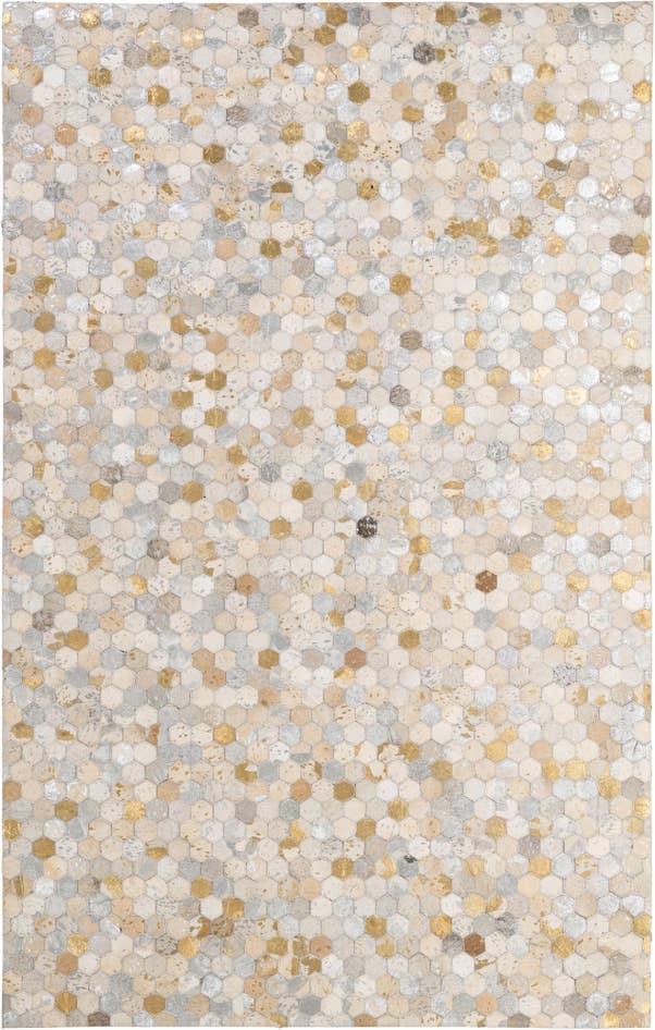 Detail image of 5' 1 x 7' 10 Cowhide - Patchwork Rug