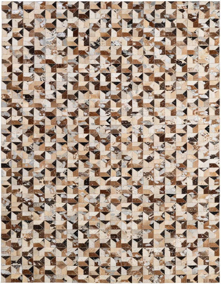 Detail image of 5' 1 x 8' Cowhide - Patchwork Rug