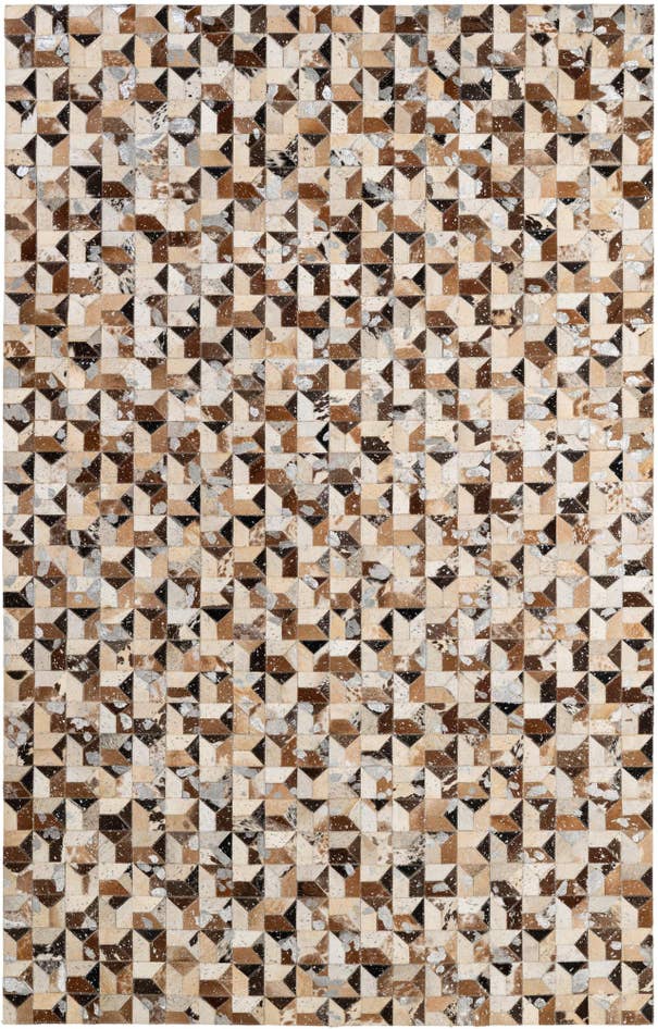 Detail image of 5' 1 x 8' Cowhide - Patchwork Rug