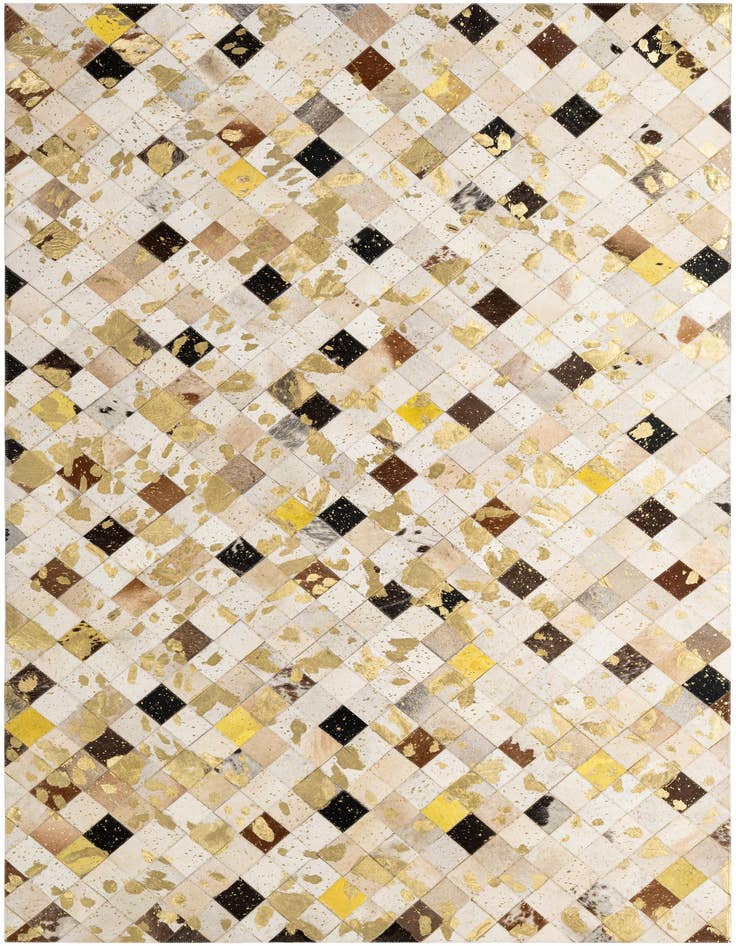 Detail image of 5' x 7' 9 Cowhide - Patchwork Rug