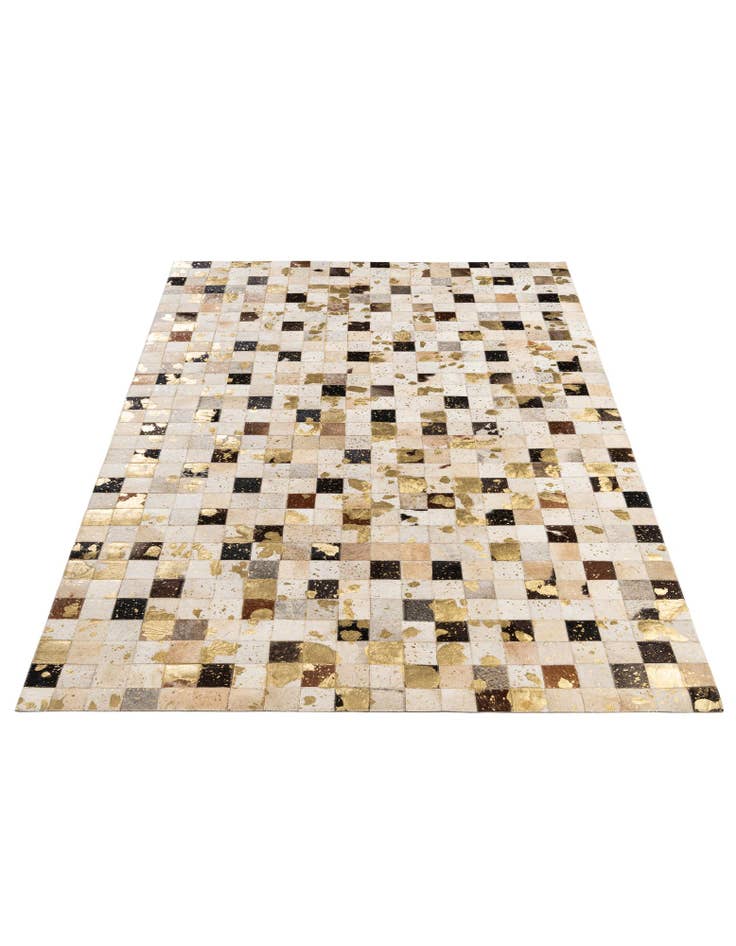 Detail image of 5' 1 x 8' Cowhide - Patchwork Rug