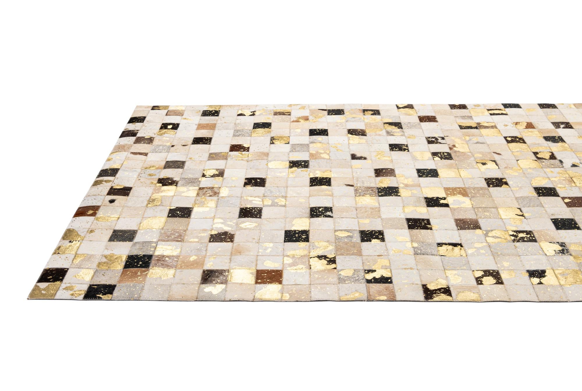 5' 1 x 8' Cowhide - Patchwork Rug