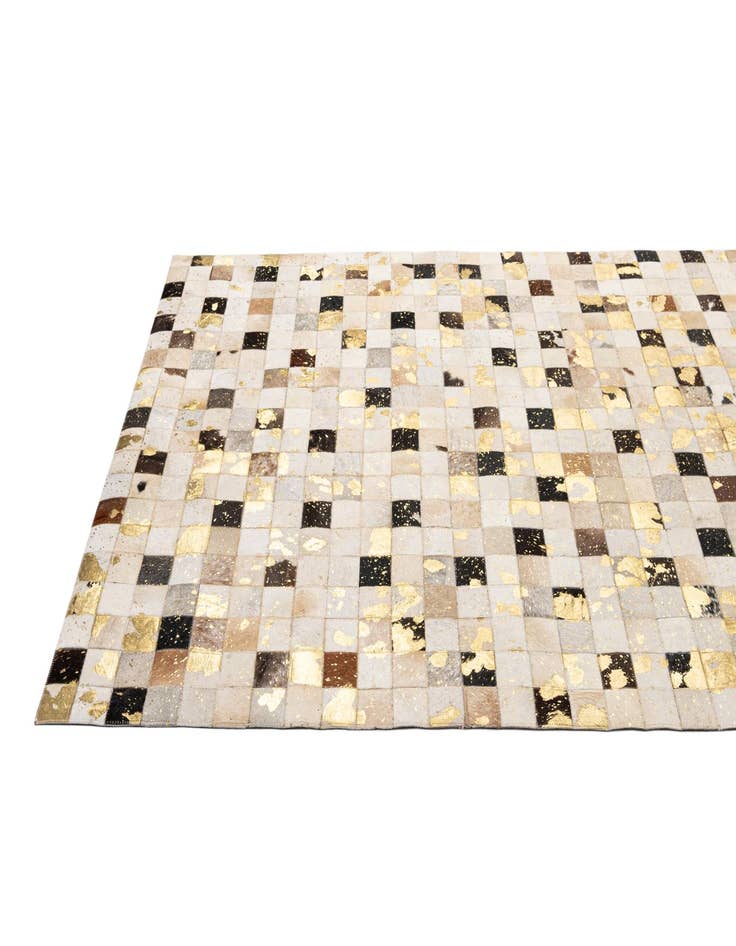 Detail image of 5' 1 x 8' Cowhide - Patchwork Rug