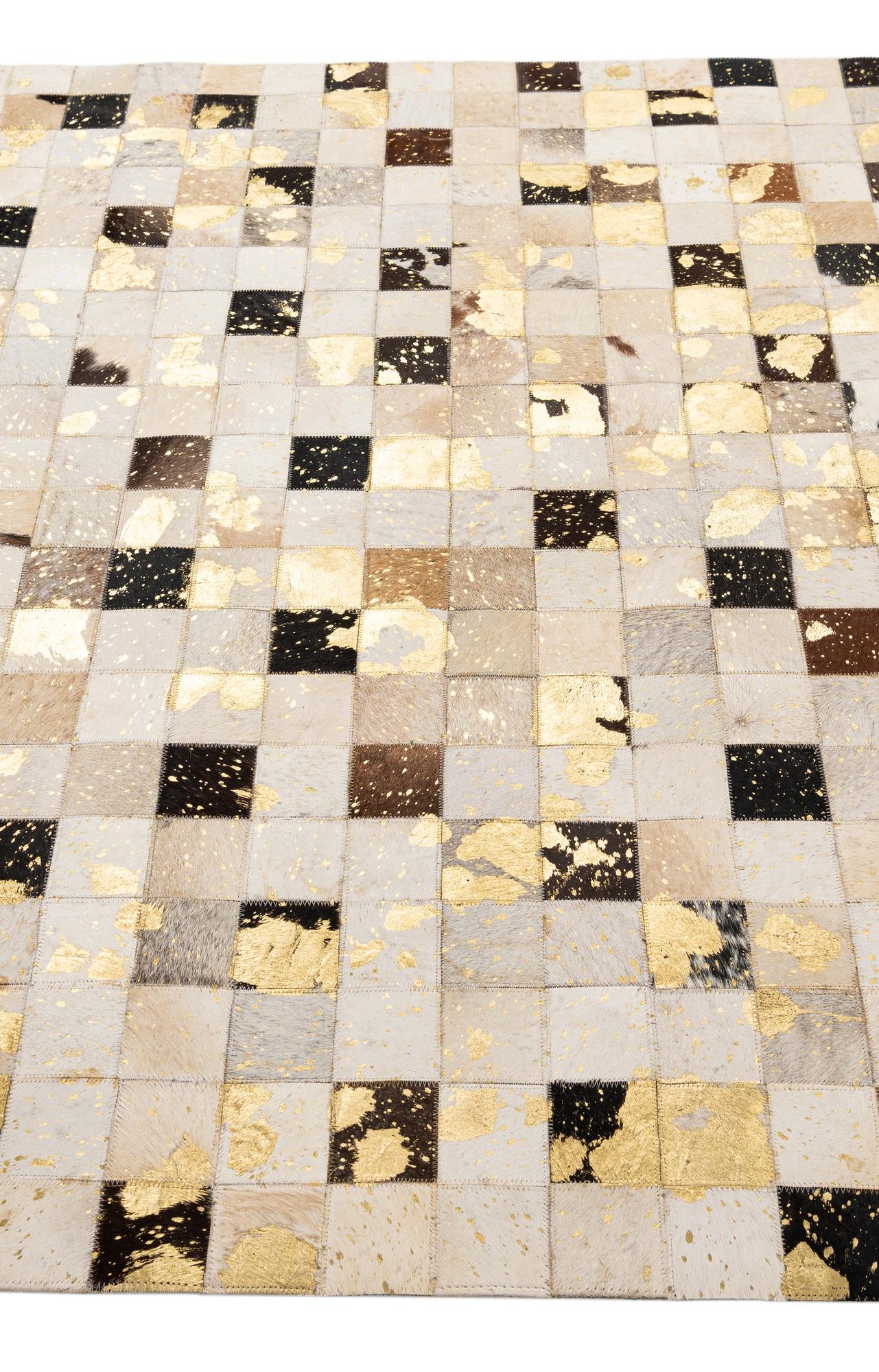 5' 1 x 8' Cowhide - Patchwork Rug