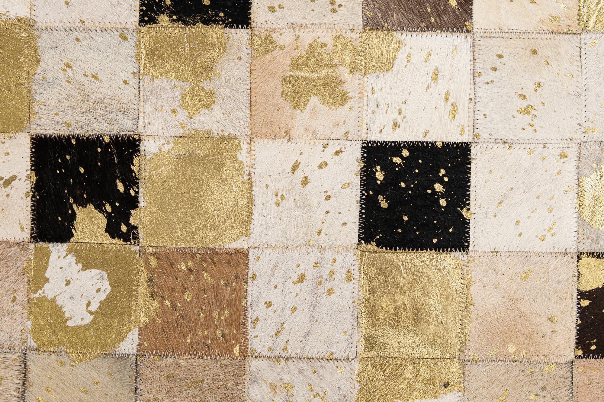 5' 1 x 8' Cowhide - Patchwork Rug