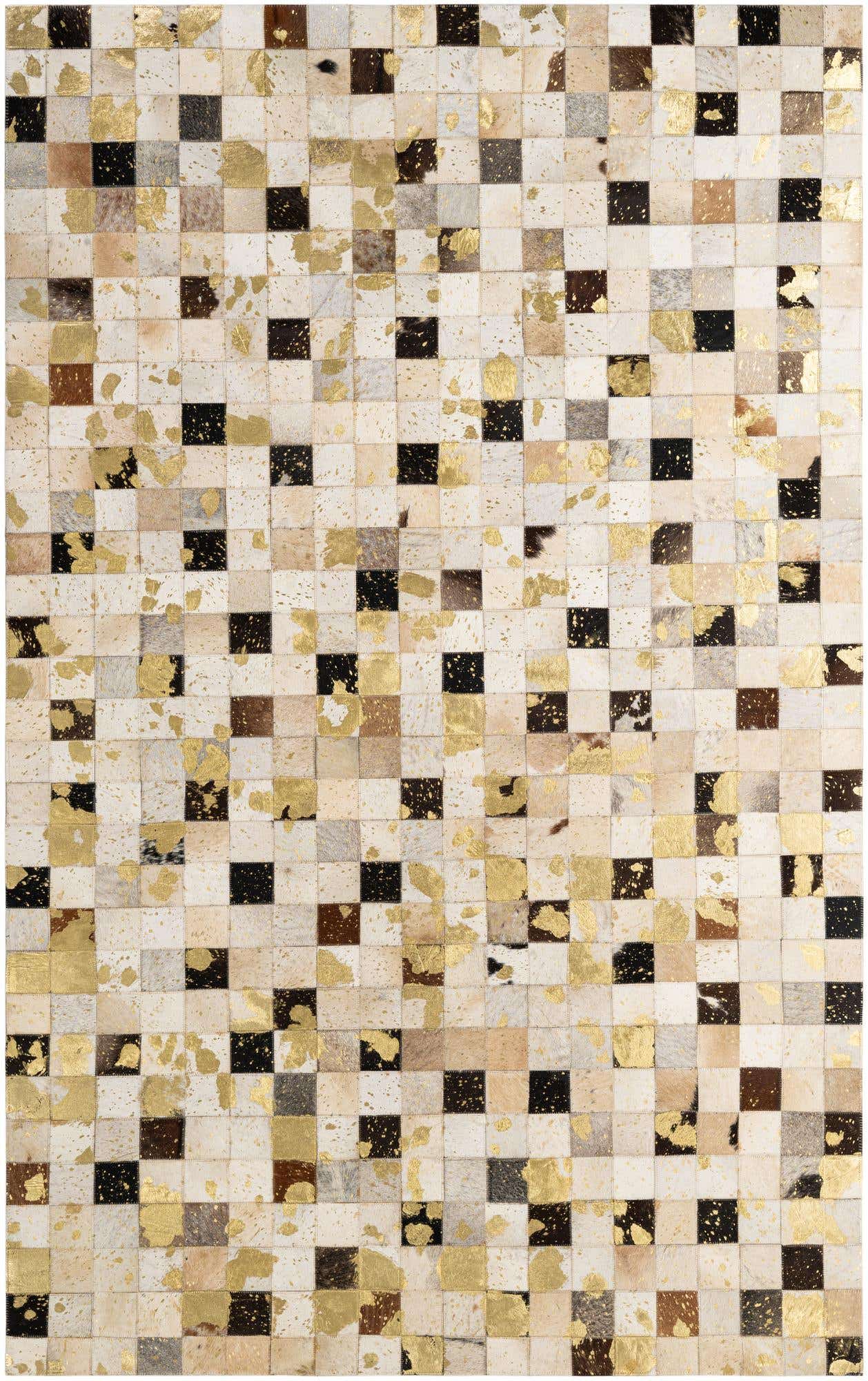 5' 1 x 8' Cowhide - Patchwork Rug