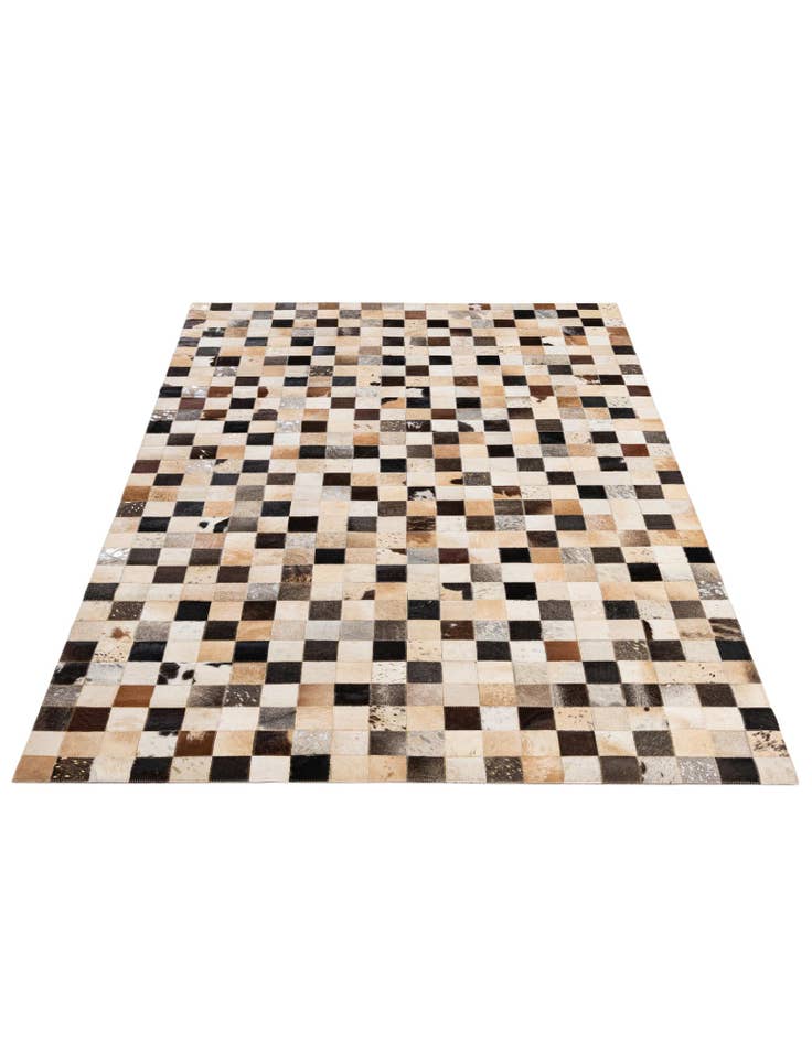 Detail image of 5' 1 x 8' Cowhide - Patchwork Rug