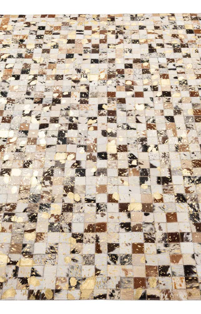 5' 1 x 8' Cowhide - Patchwork Rug