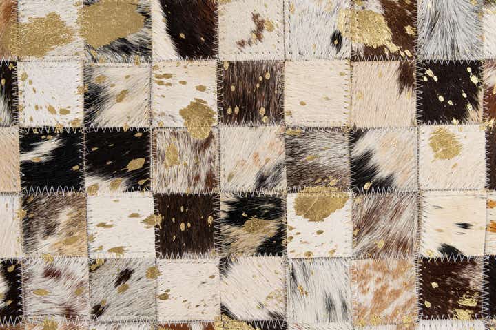 5' 1 x 8' Cowhide - Patchwork Rug
