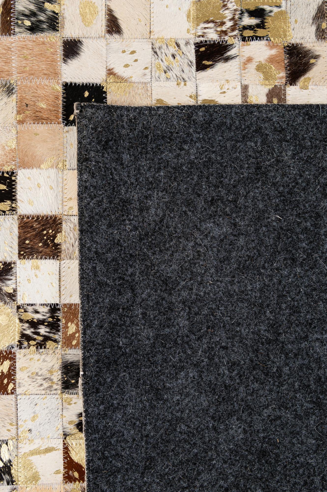 5' 1 x 8' Cowhide - Patchwork Rug