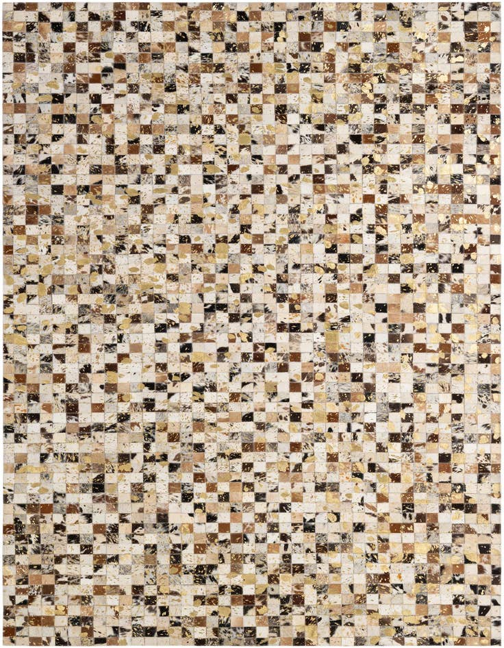 Detail image of 5' 1 x 8' Cowhide - Patchwork Rug