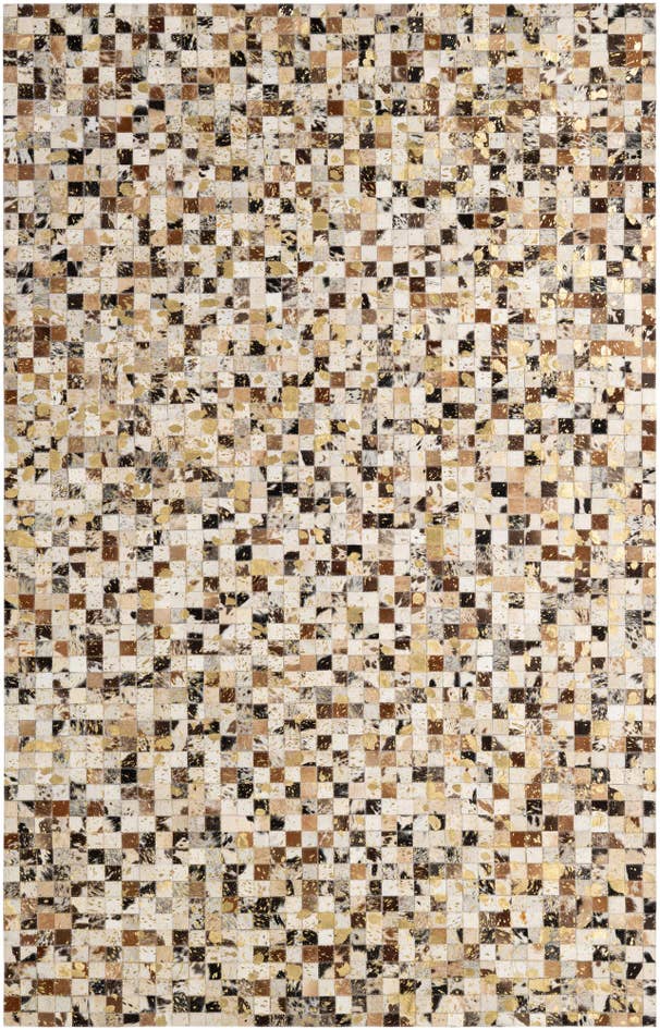 Detail image of 5' 1 x 8' Cowhide - Patchwork Rug