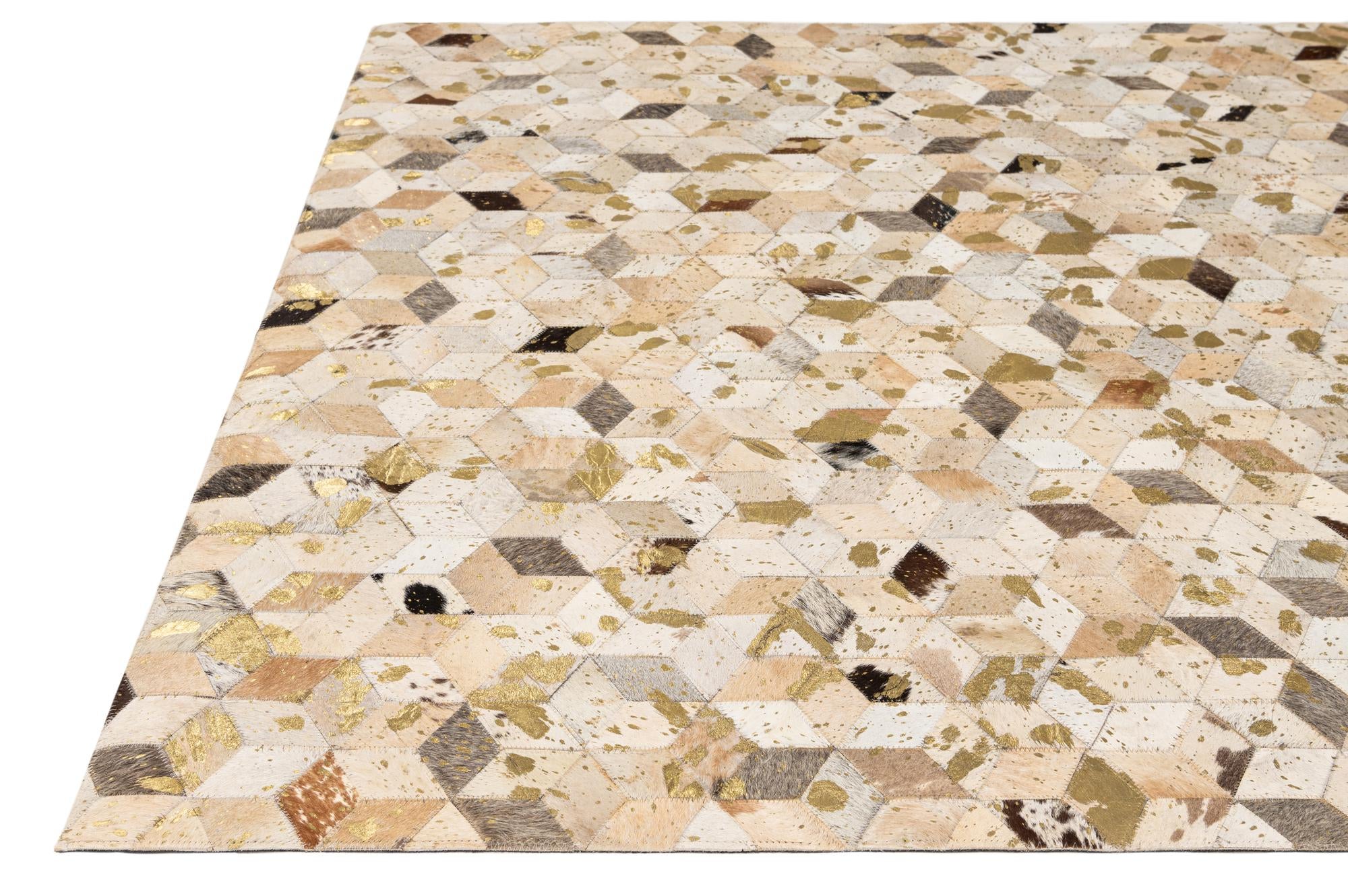 5' 3 x 8' 1 Cowhide - Patchwork Rug