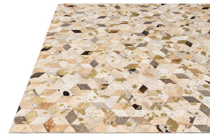 Detail image of 5' 3 x 8' 1 Cowhide - Patchwork Rug