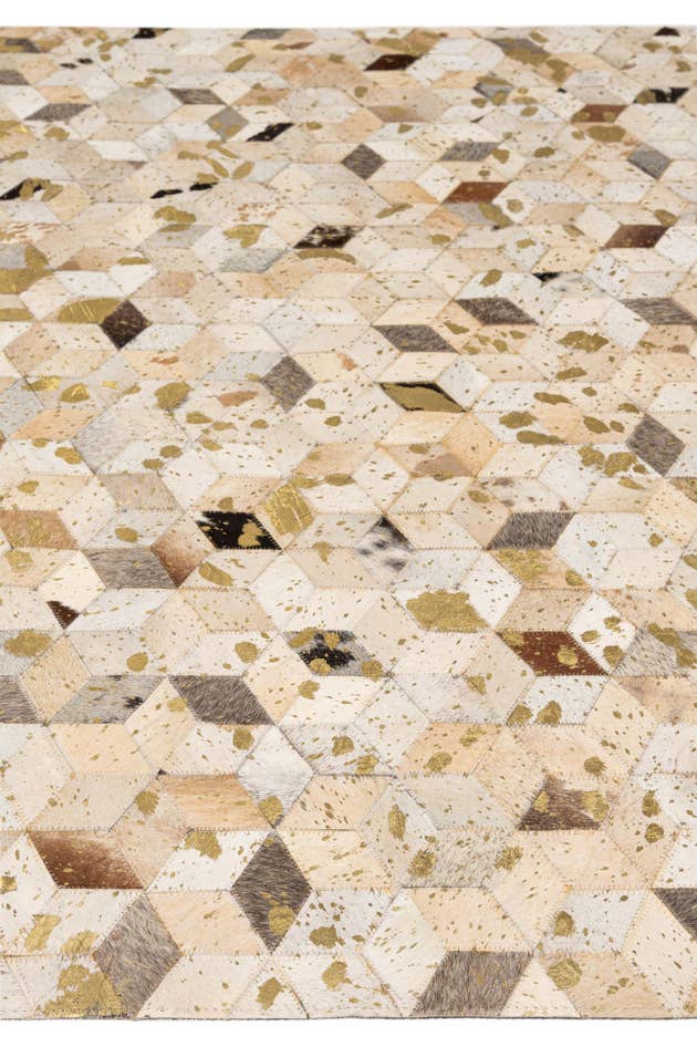 Detail image of 5' 3 x 8' 1 Cowhide - Patchwork Rug
