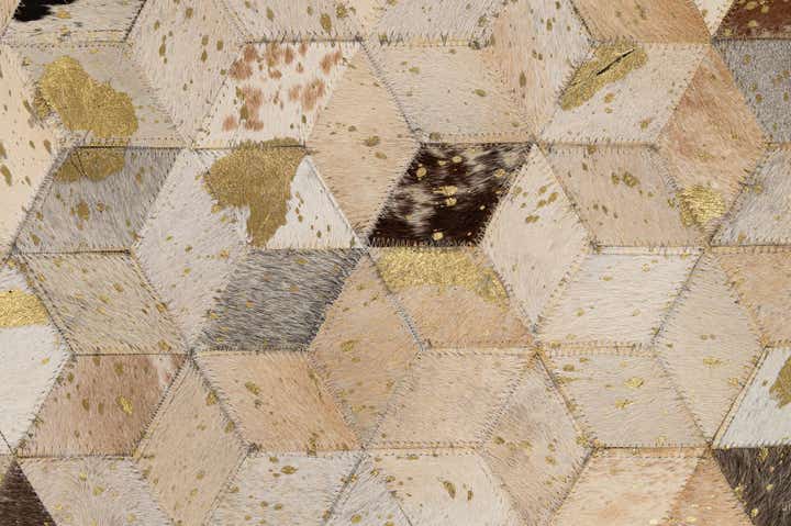5' 3 x 8' 1 Cowhide - Patchwork Rug