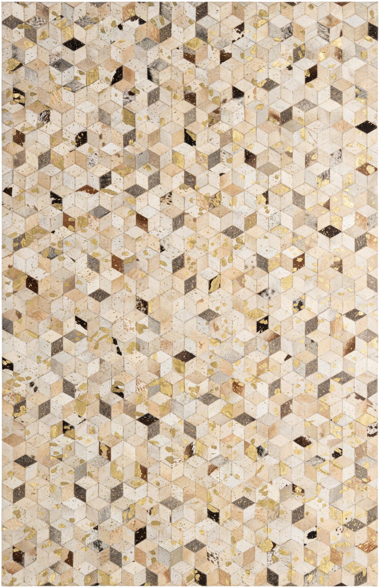 5' 3 x 8' 1 Cowhide - Patchwork Rug