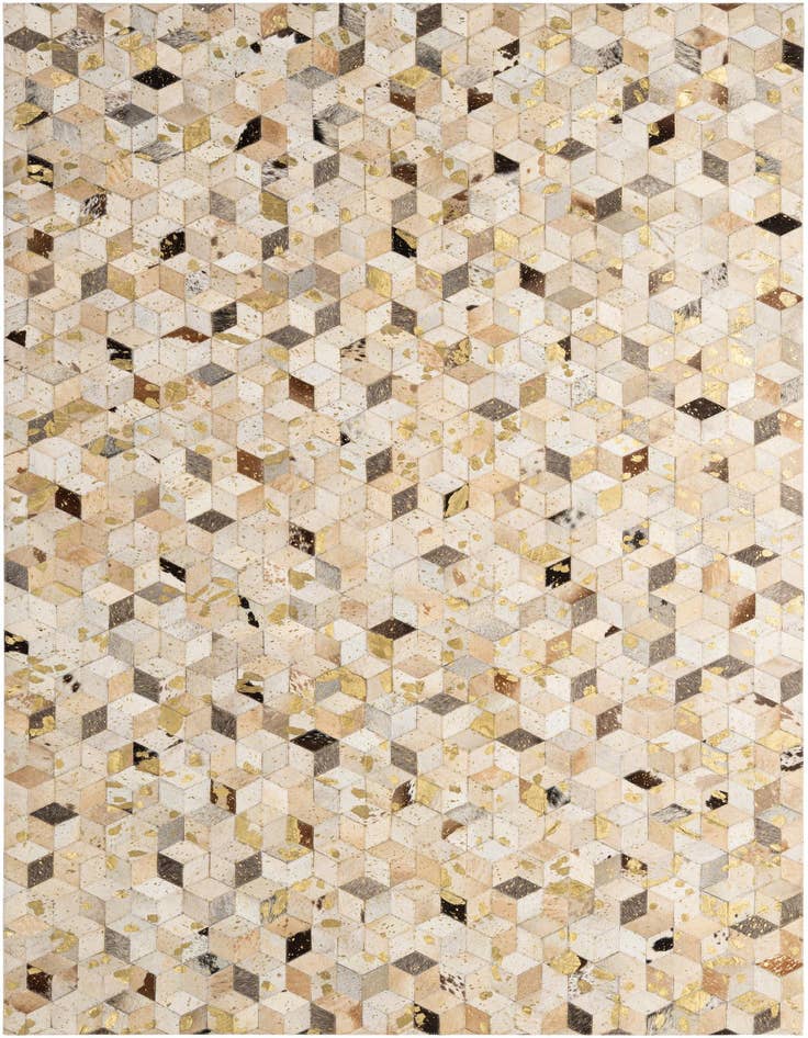 Detail image of 5' 3 x 8' 1 Cowhide - Patchwork Rug