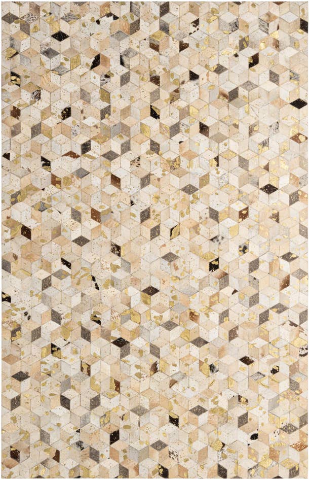 Detail image of 5' 3 x 8' 1 Cowhide - Patchwork Rug