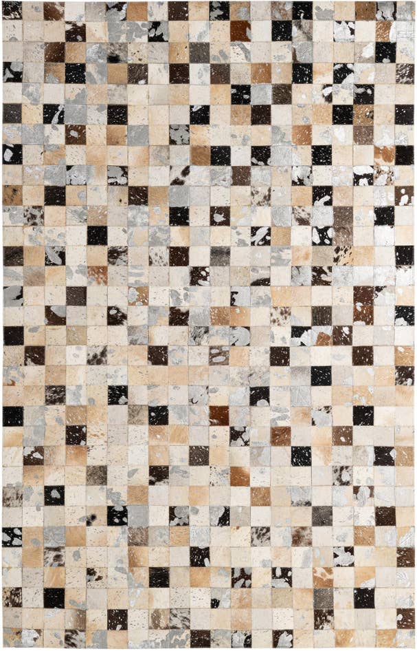 Detail image of 5' x 7' 11 Cowhide - Patchwork Rug