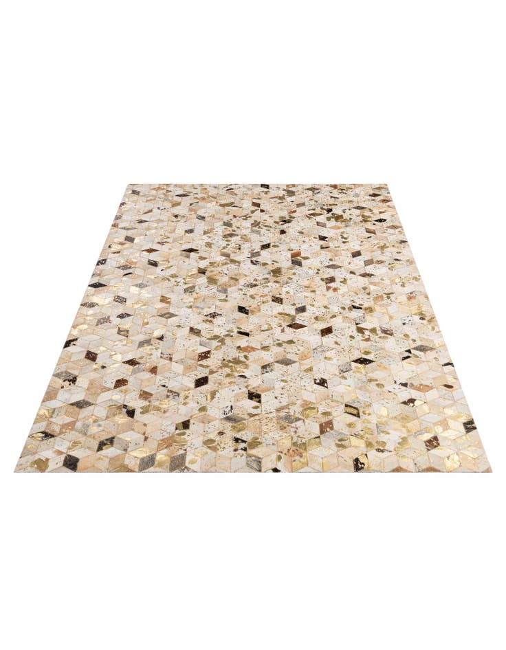 Detail image of 5' 3 x 8' 1 Cowhide - Patchwork Rug