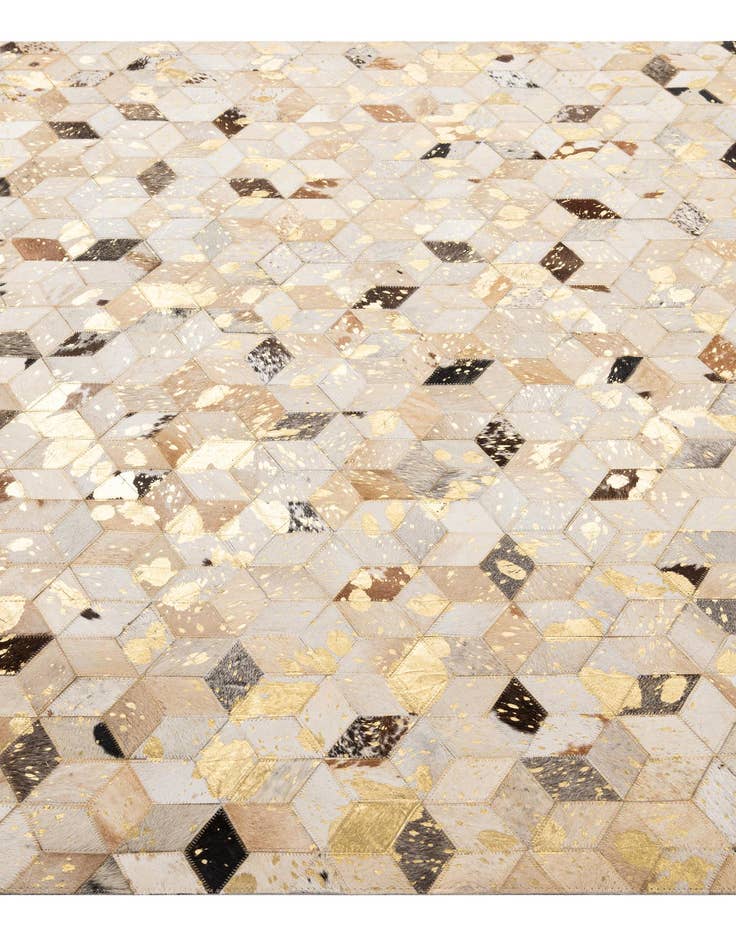 Detail image of 5' 3 x 8' 1 Cowhide - Patchwork Rug