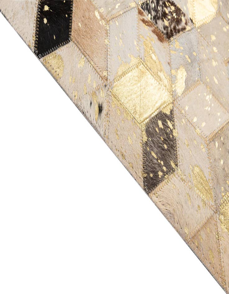 Detail image of 5' 3 x 8' 1 Cowhide - Patchwork Rug