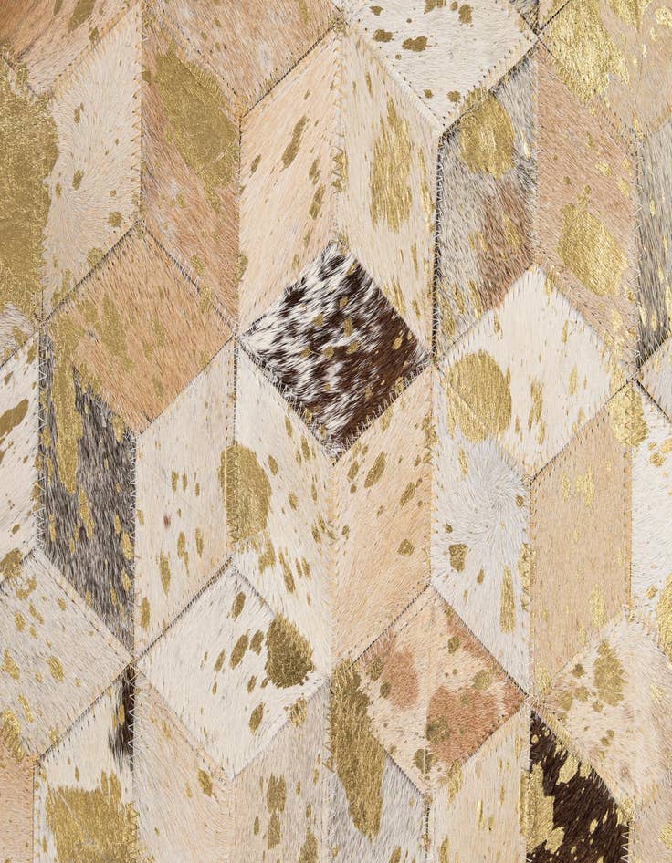 Detail image of 5' 3 x 8' 1 Cowhide - Patchwork Rug