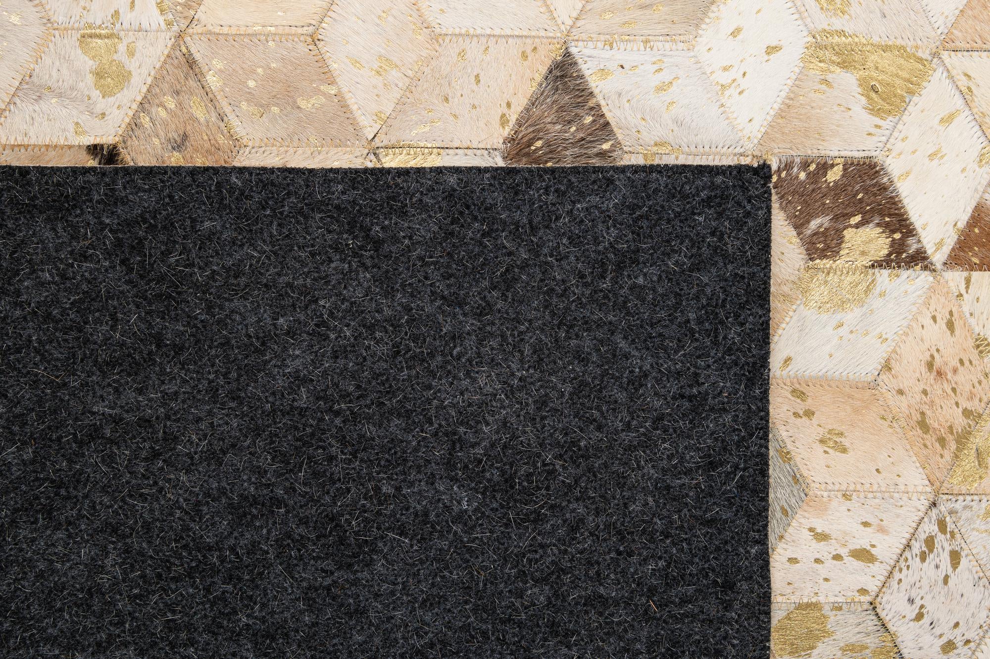 5' 3 x 8' 1 Cowhide - Patchwork Rug