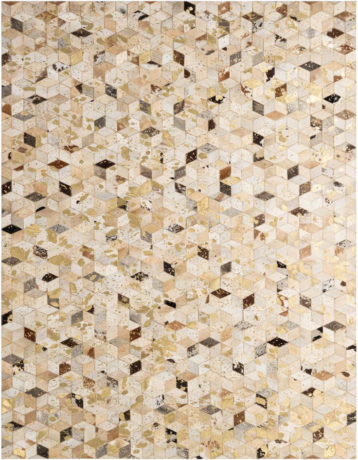 Detail image of 5' 3 x 8' 1 Cowhide - Patchwork Rug