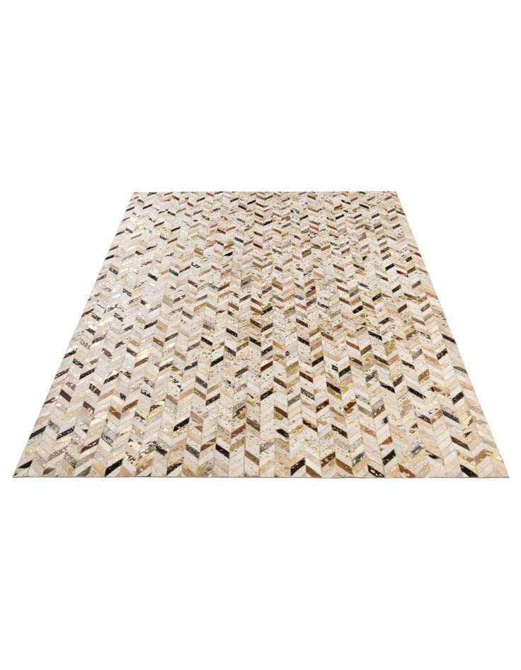 Detail image of 5' 2 x 7' 11 Cowhide - Patchwork Rug