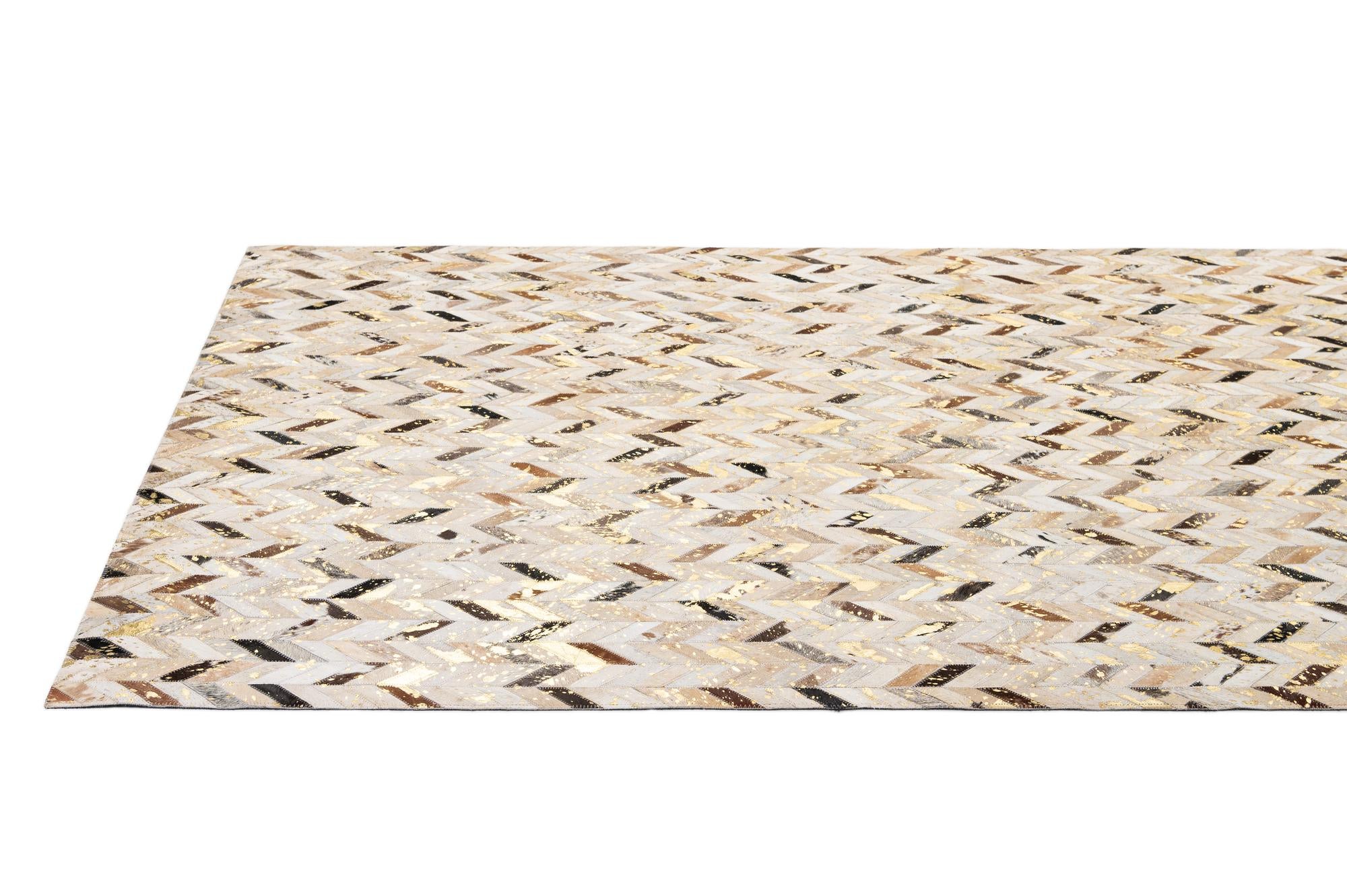 5' 2 x 7' 11 Cowhide - Patchwork Rug