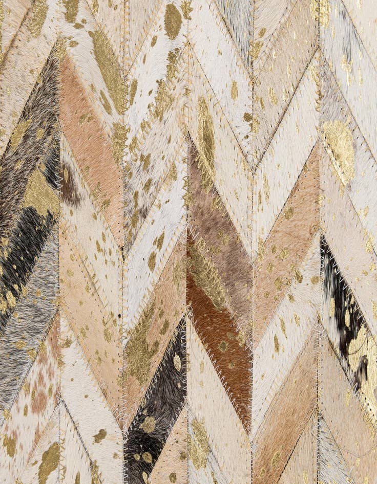 Detail image of 5' 2 x 7' 11 Cowhide - Patchwork Rug