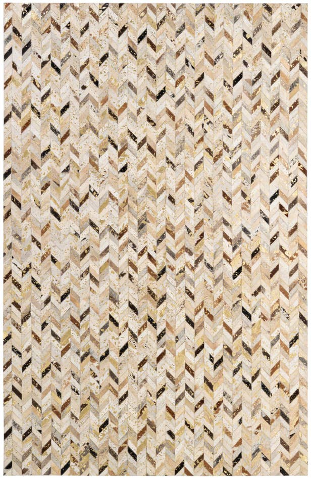 Detail image of 5' 2 x 7' 11 Cowhide - Patchwork Rug