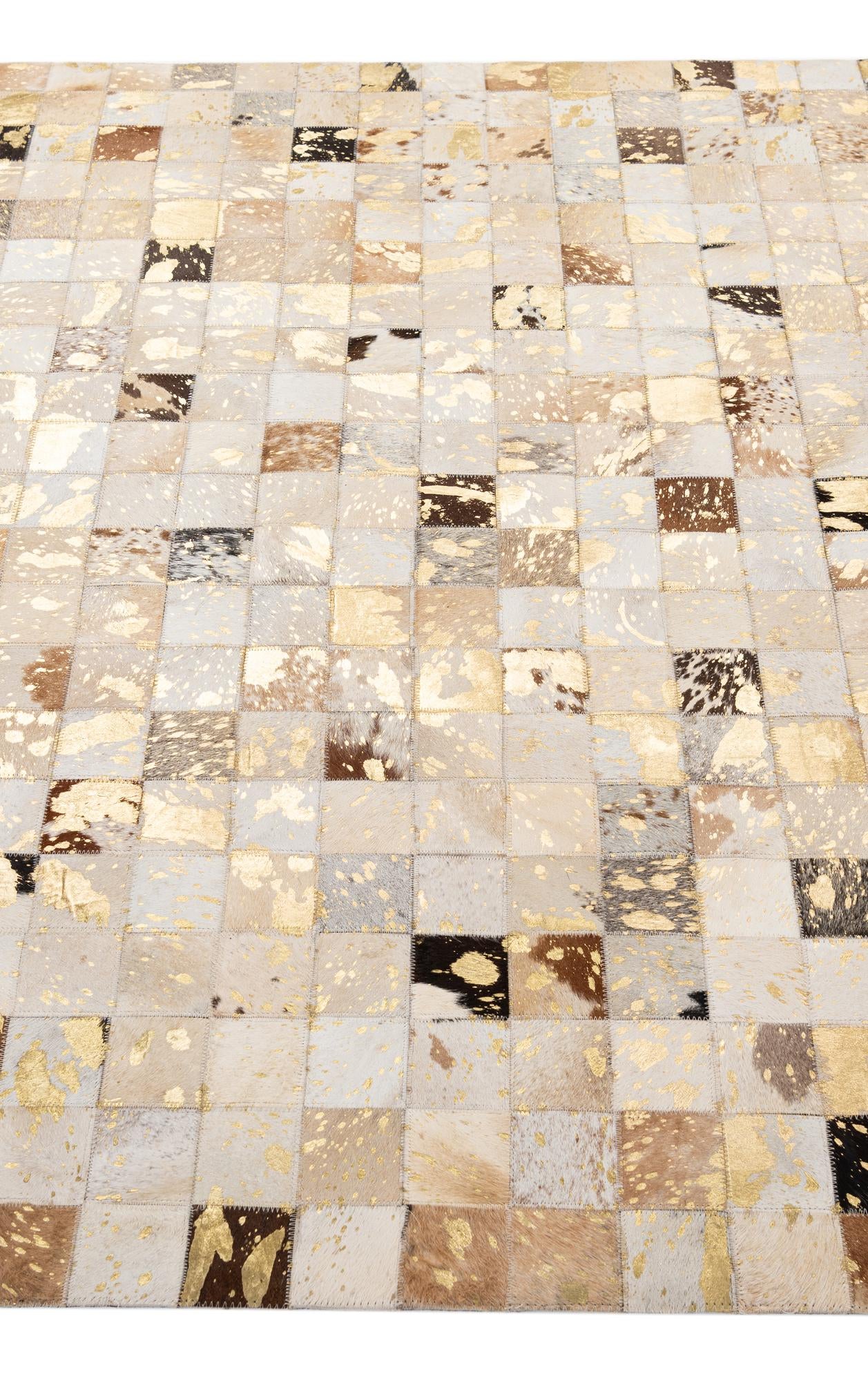 5' 2 x 8' Cowhide - Patchwork Rug