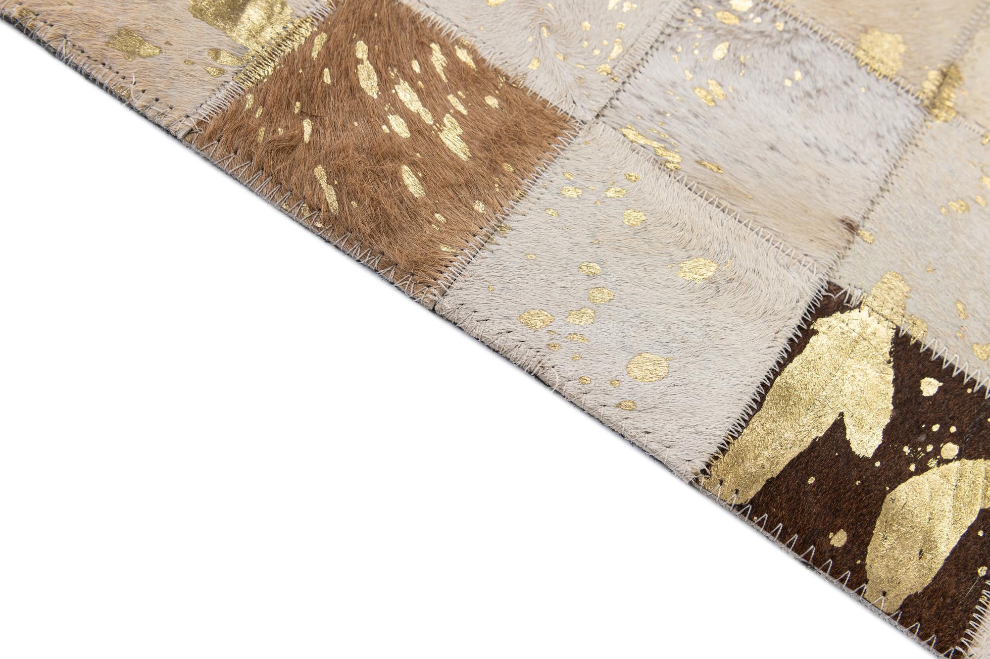 5' 2 x 8' Cowhide - Patchwork Rug