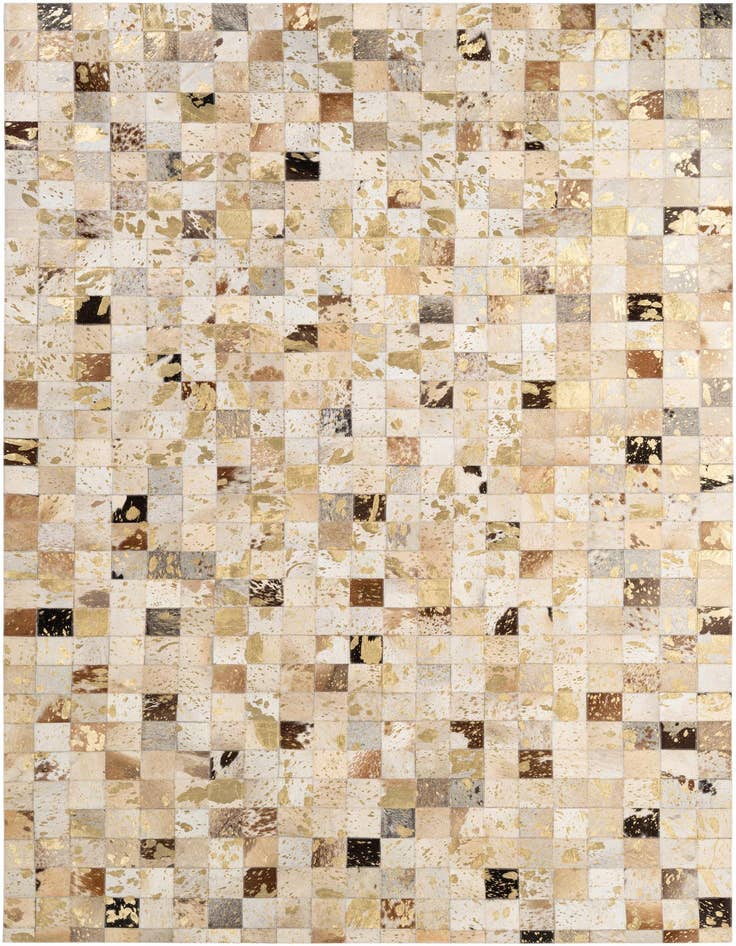 Detail image of 5' 2 x 8' Cowhide - Patchwork Rug