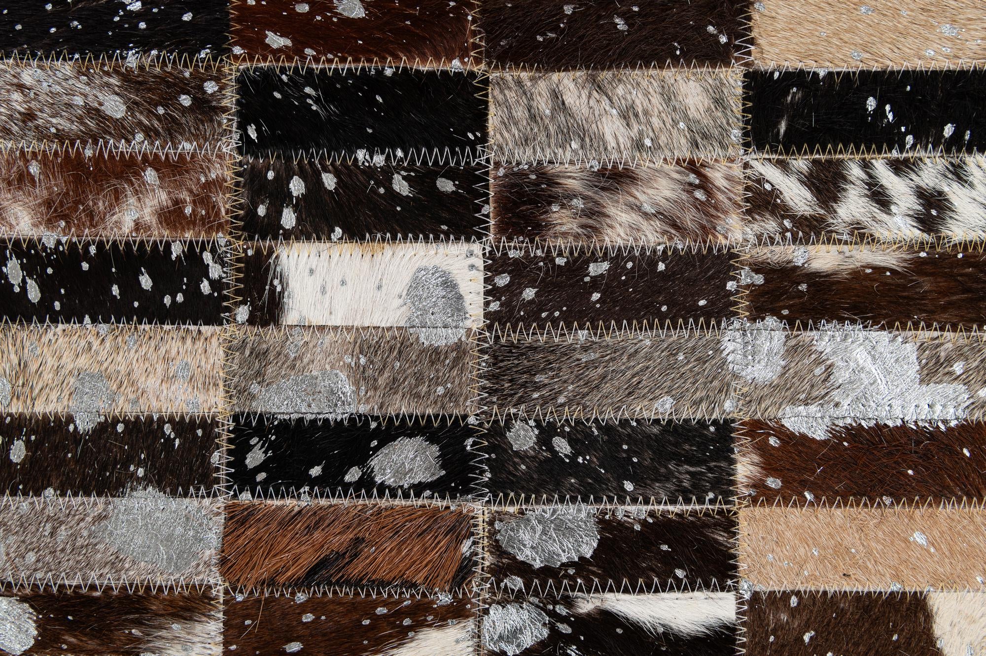 5' 2 x 7' 11 Cowhide - Patchwork Rug