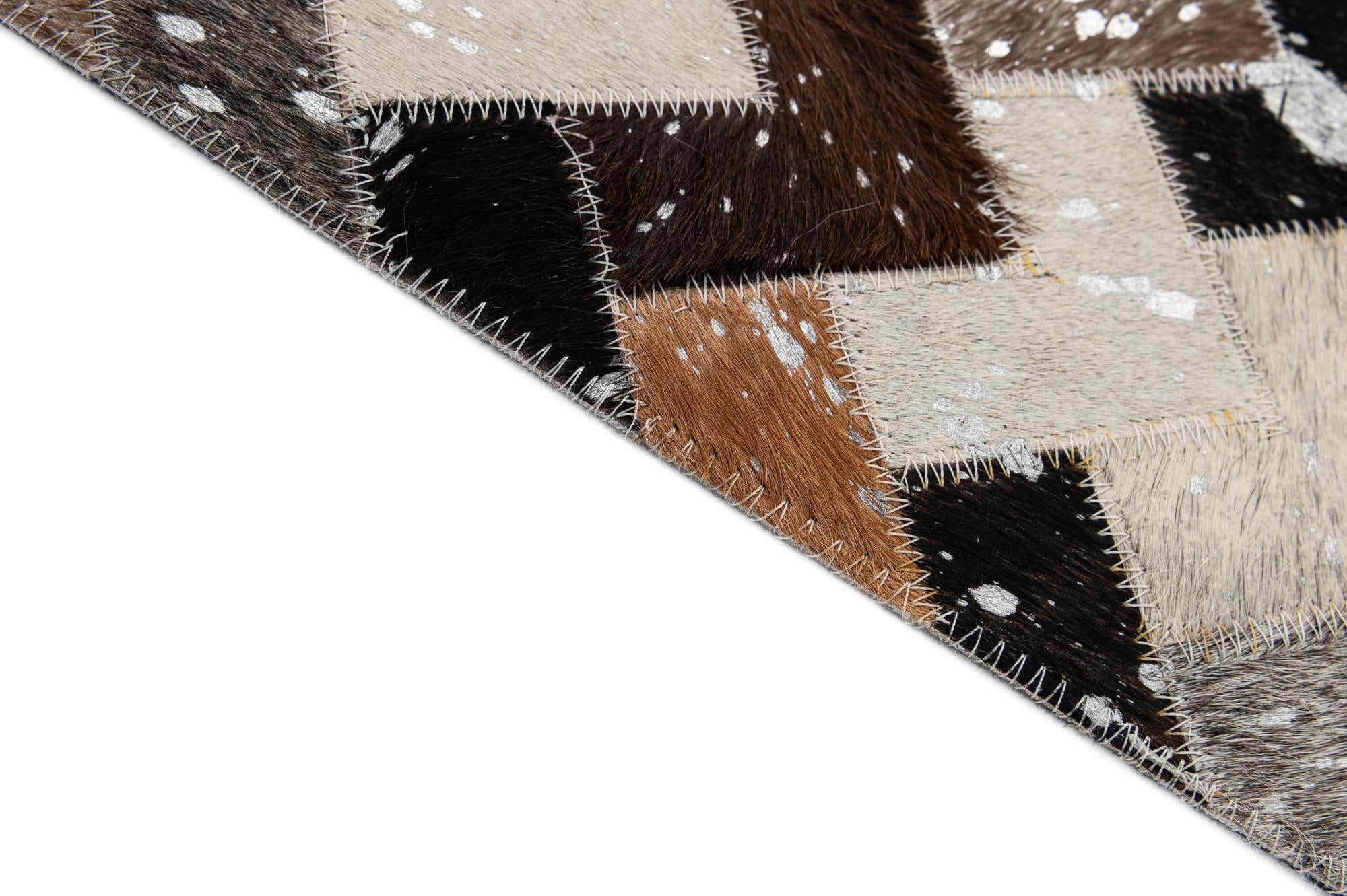5' x 7' 11 Cowhide - Patchwork Rug