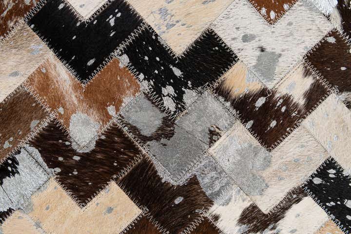5' x 7' 11 Cowhide - Patchwork Rug