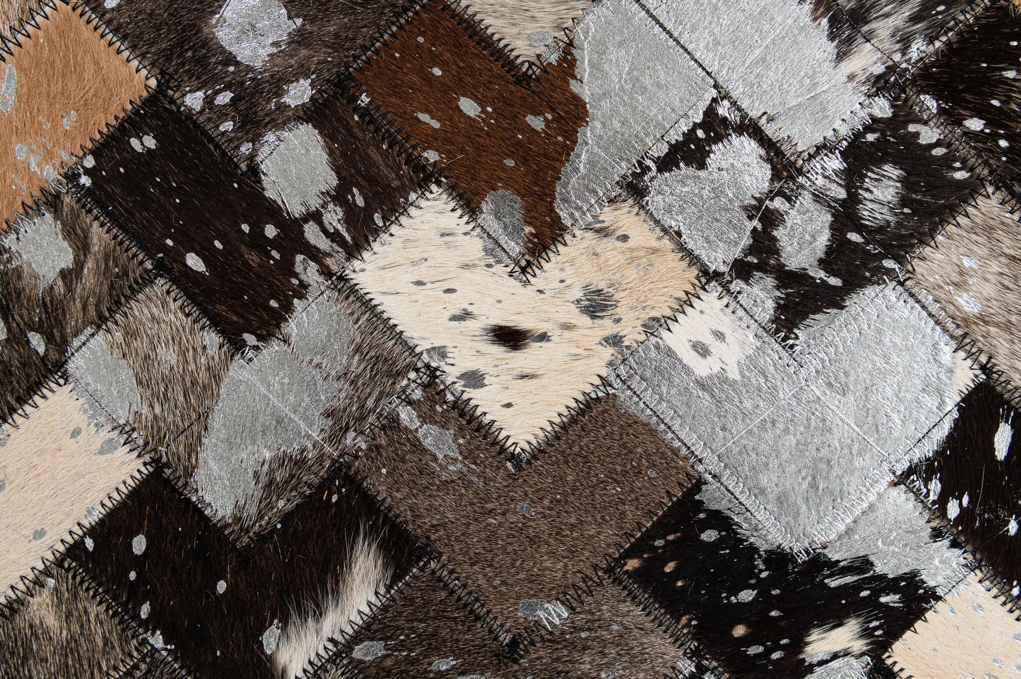 5' x 7' 11 Cowhide - Patchwork Rug