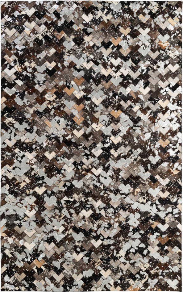 Detail image of 5' x 7' 11 Cowhide - Patchwork Rug