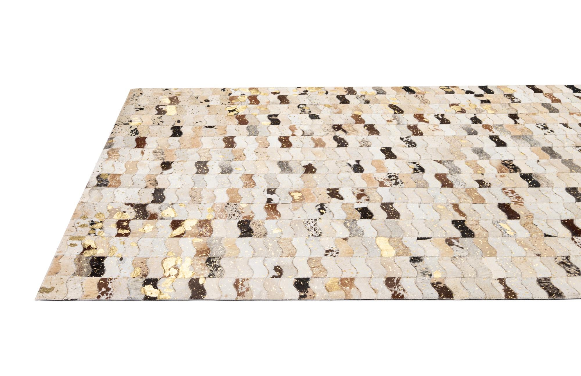 5' 1 x 7' 11 Cowhide - Patchwork Rug
