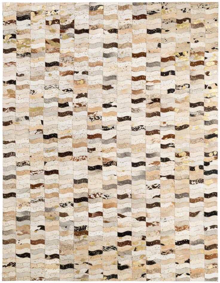 Detail image of 5' 1 x 7' 11 Cowhide - Patchwork Rug