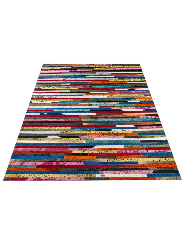 Detail image of 5' 1 x 8' 2 Cowhide - Patchwork Rug