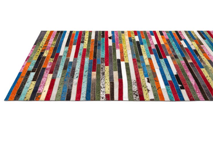 Detail image of 5' 1 x 8' 2 Cowhide - Patchwork Rug