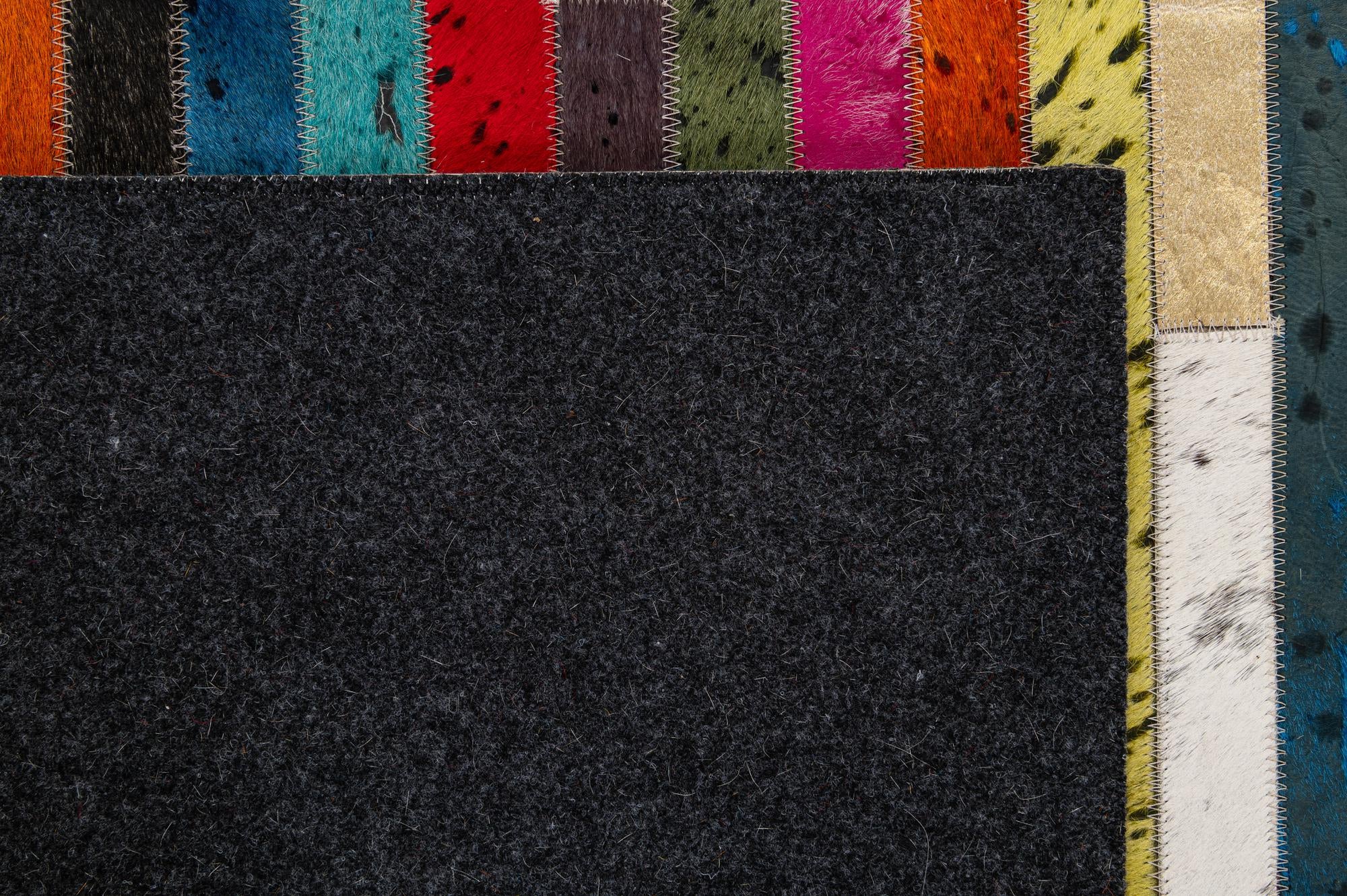5' 1 x 8' 2 Cowhide - Patchwork Rug