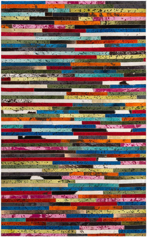 Detail image of 5' 1 x 8' 2 Cowhide - Patchwork Rug