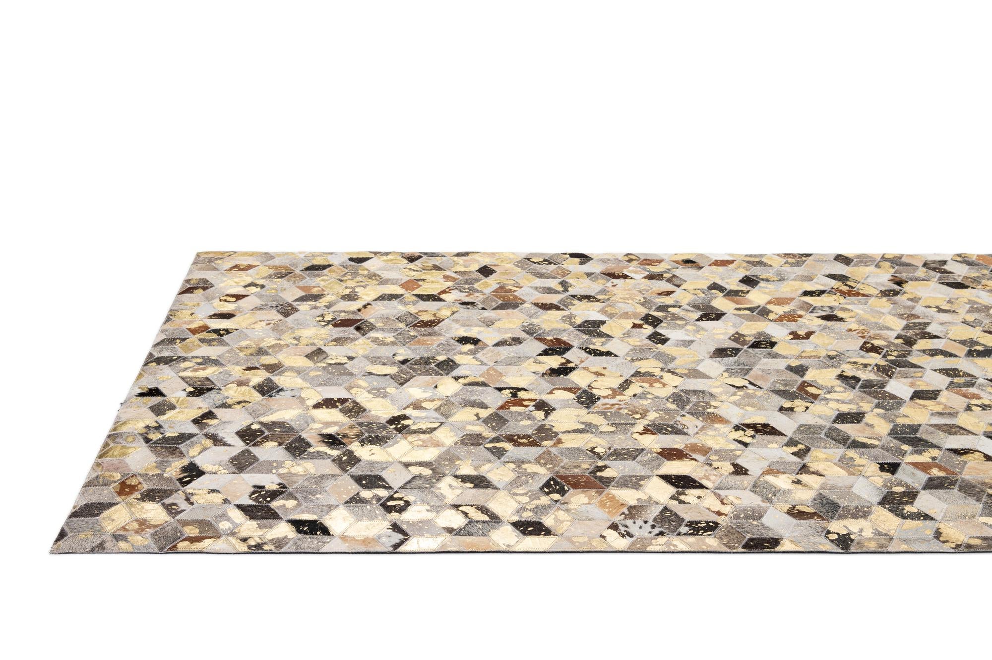 5' 1 x 8' 1 Cowhide - Patchwork Rug